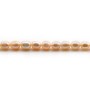 Salmon color oval freshwater pearls 6-7mm x 40cm