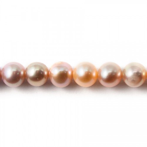 Perle coltivate d'acqua dolce, viola, rotonde, 8-10 mm x 1 pz