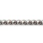 Perles d'eau Douce Rond Grise 6mm x 40 cm