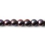 Perles de culture d'eau douce, mauve, semi-ronde, 7-8mm x 5pcs