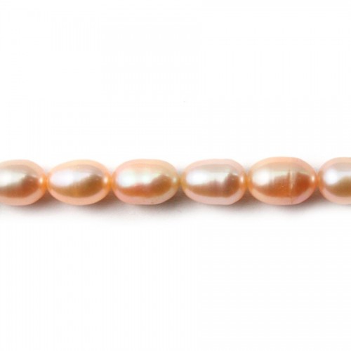 Mauve freshwater pearl ovale 7-8x11-12mm x 40 cm