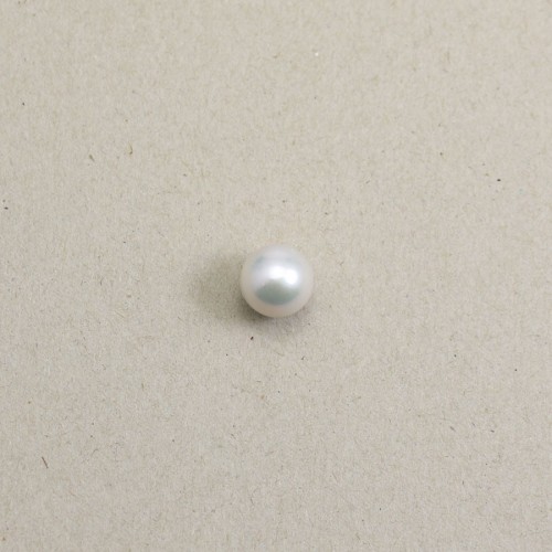 Perla cultivada de agua dulce, blanca, redonda, 12.5-13mm x 1pc