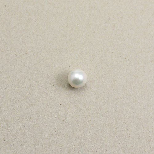 Perla cultivada de agua dulce, blanca, redonda, 12-12.5mm x 1pc