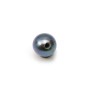 Perlas cultivadas de agua dulce, semiperforadas, azul oscuro, redondas, 4,5-5mm x 2pcs