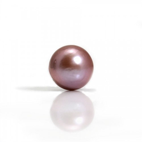 Perla cultivada de agua dulce, púrpura, redonda, 12-13mm x 1pc