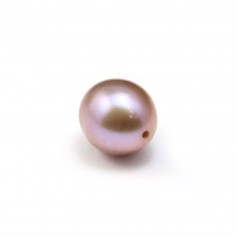Freshwater cultured pearl, half drilledmauve, olive, 8-8.5mm x 1pc