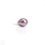 Perle de culture d'eau douce semi-percé, ovale mauve, 7- 7.5mm x 2pcs