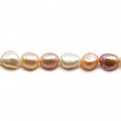 Perlas cultivadas de agua dulce, multicolores, barrocas, 7-9mm x36cm