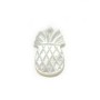 White mother-of-pearl, in pineapple-shaped, 10 * 17.5mm x 1pc