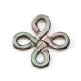 Mother of pearl gray, in the shape of a Chinese knot, in size of 25mm x 1pc