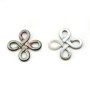 Gray mother-of-pearl chinese knot 20mm x 1pc