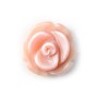 Nacre rose en forme de rose sur fil 10mm x 40cm