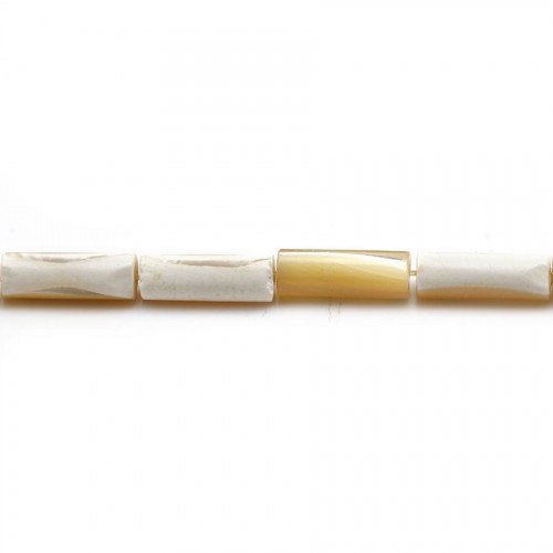 Mãe de pérola, amarelo, em forma de tubo, 4 * 14mm x 40cm