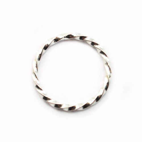 Geschlossene, gedrehte Ringe aus 925er Silber 15x1mm x 2St