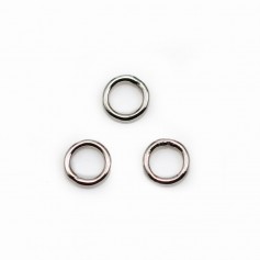 Round soldered rings 5mm silver 925 rhodium sold in packs of 10 pcs