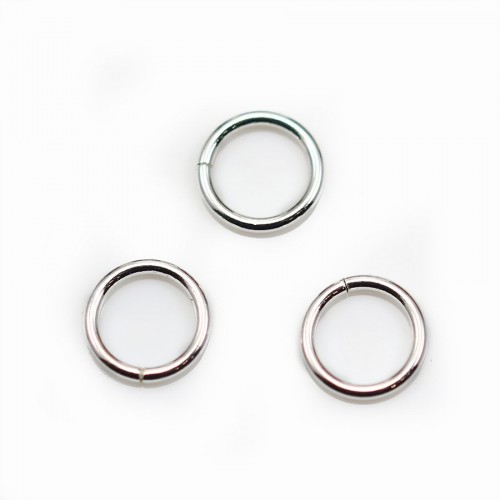 Geschlossene runde Ringe aus 925er Silber 8x1mm x 10St