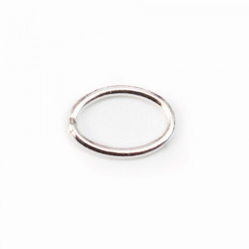 925 Sterling Silver, Oval-shape Rings, 6*8mm x 4pcs
