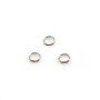 Double rings, in round shape, in silver 925, 3 * 0.3mm x 20pcs