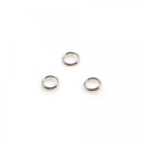 Double rings, in round shape, in silver 925, 3 * 0.3mm x 20pcs