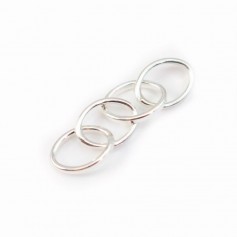 Four oval silver rings 925 8x6mm x 2pcs