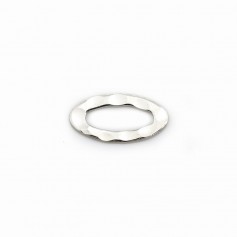 Hammered 925 sterling silver closed oval rings 7x13mm x 4pcs
