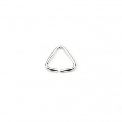 Anelli triangolari aperti, argento 925, dimensioni 8x0,8 mm x 10 pezzi