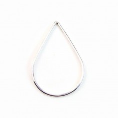 Closed Pear Rings, 20x30mm, silver 925 x 1pc