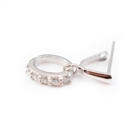 Arch Bail with a ring, Silver 925 5x6mm x 1 pcs 