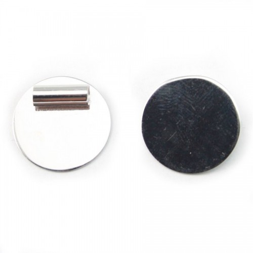 Ciondolo con clip a bastoncino, argento 925, 17 mm x 1 pezzo