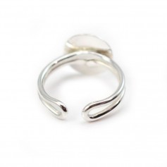Adjustable ring support round 12mm silver 925 x 1pc