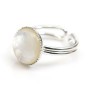 925 silver adjustable ring 10mm round base x 1pc