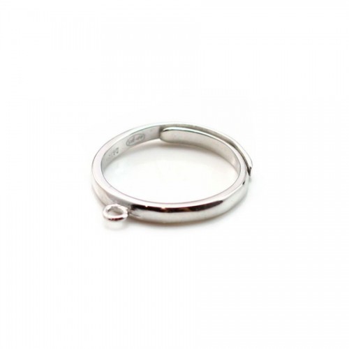 Conjunto de anéis ajustáveis em Prata 925 ródio com 1 anel x 1pc