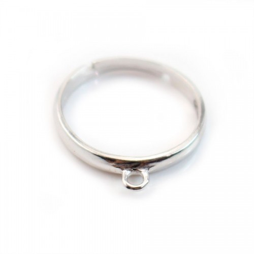 Sterling Silver 925 Ring Adjustable Round X 1 pc