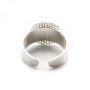 925 silver adjustable ring 14mm round base x 1pc