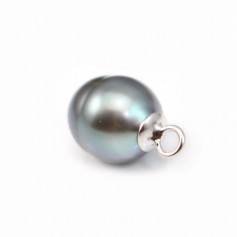 Bélière pour perle semi-percée, argent 925, 7.3mm x 4pcs