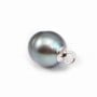Bélière pour perles semi-percées, Argent 925 Rhodié, 6mm x 4 st
