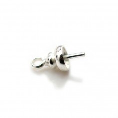 Chiusura per perle semi-forate, argento 925, 9,5 mm x 2 pz