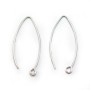 Earwires , Sterling Silver 925 , 40mm x 2pcs 