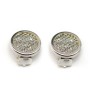 EAR CLIPS WITH SIEVE 14MM SILVER 925 X2PCS