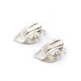 Clip earrings with pad and rings , sterling silver 925 , 8.5mm x 2pcs 