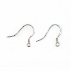 Silver 925 spring ear hooks 12mm x 4pcs