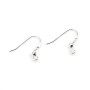 Sterling Silver 925 Ear wires with ball x 2pcs 