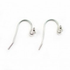 925 sterling silver stylised earwires 11x20mm x 2pcs