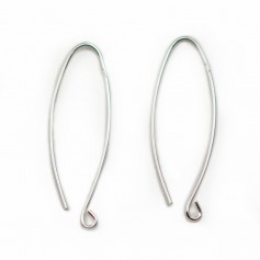 925 silver ear hooks with 28mm ring x 2pcs