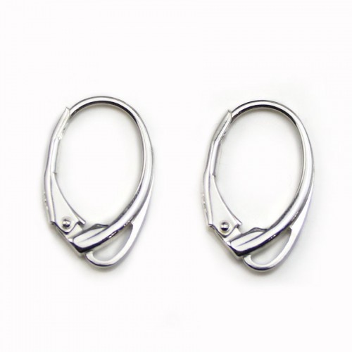 Leverbacks earrings, 925 Sterling Silver,11x17mm x 2pcs