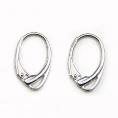 925 sterling silver lever-back earrings 11x17mm x 2pcs