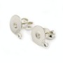 Flat ear studs with ring 925 x 10mm 2pcs