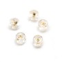 Ear clutches, gold sterling silver and silicone 6mm x 6pcs