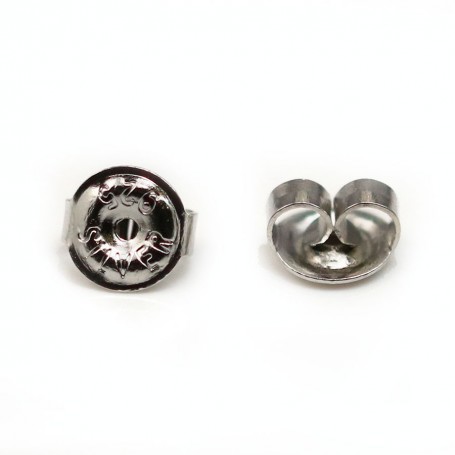 Ear clutches, 925 Sterling Silver 6.5mm x 4 pcs 