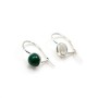 Ear hook, in 925 silver, in round shape of cabochon measuring 6mm x 2pcs